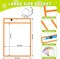 Dry Pockets with 2 Rings, 10 X 14 Oversized Reusable Dry Erase Pocket Sleeves in 10 Colors Bulk, Plastic Clear Sheet Protectors for Classroom School Teacher Supplies Storage